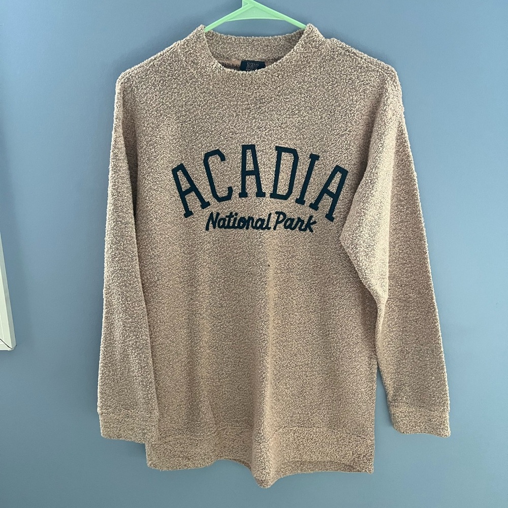 Light pink/tan Acadia National Park crewneck